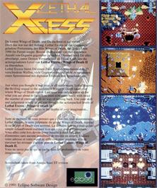 Box back cover for Lethal Xcess: Wings of Death 2 on the Atari ST.