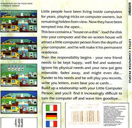 Box back cover for Little Computer People on the Atari ST.