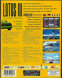 Box back cover for Lotus: The Ultimate Challenge on the Atari ST.