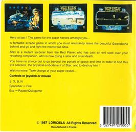 Box back cover for Mach 3 on the Atari ST.