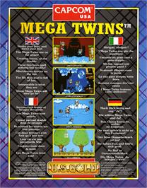Box back cover for Mega Twins on the Atari ST.