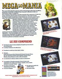 Box back cover for Mega lo Mania on the Atari ST.