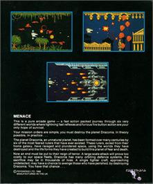 Box back cover for Menace on the Atari ST.