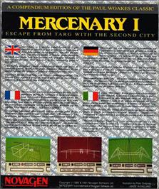 Box back cover for Mercenary: Escape From Targ with the Second City on the Atari ST.