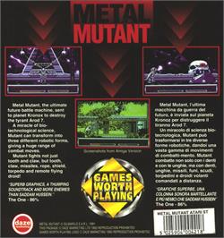 Box back cover for Metal Mutant on the Atari ST.