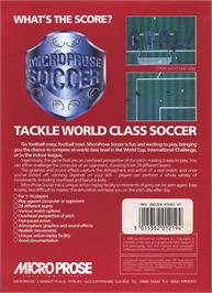 Box back cover for Microprose Pro Soccer on the Atari ST.