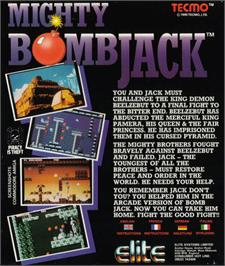 Box back cover for Mighty Bombjack on the Atari ST.