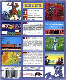 Box back cover for North & South on the Atari ST.