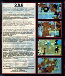 Box back cover for Ork on the Atari ST.