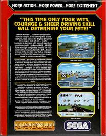 Box back cover for Out Run Europa on the Atari ST.