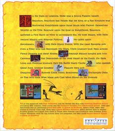 Box back cover for Paladin on the Atari ST.