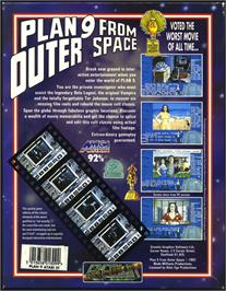Box back cover for Plan 9 From Outer Space on the Atari ST.