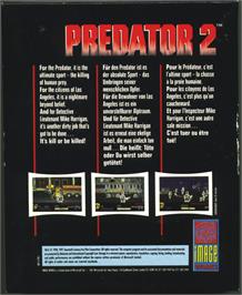Box back cover for Predator 2 on the Atari ST.