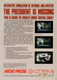 Box back cover for President is Missing on the Atari ST.