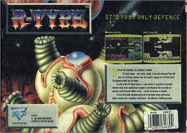 Box back cover for R-Type on the Atari ST.