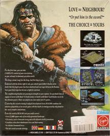 Box back cover for Realms on the Atari ST.