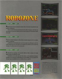 Box back cover for Robozone on the Atari ST.