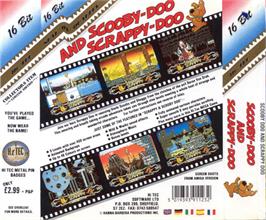 Box back cover for Scooby Doo and Scrappy Doo on the Atari ST.