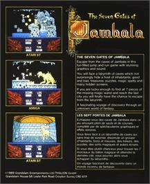 Box back cover for Seven Gates of Jambala on the Atari ST.