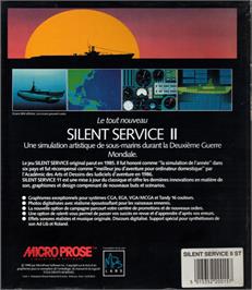 Box back cover for Silent Service 2 on the Atari ST.