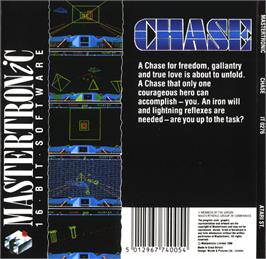 Box back cover for Sky Chase on the Atari ST.