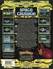 Box back cover for Space Crusade on the Atari ST.