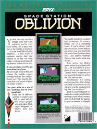 Box back cover for Space Station Oblivion on the Atari ST.