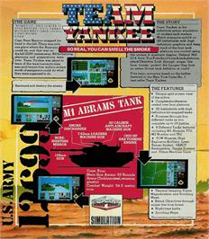 Box back cover for Team Yankee on the Atari ST.