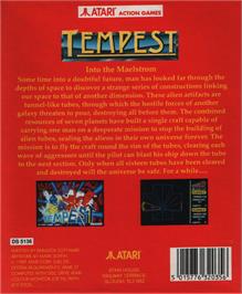 Box back cover for Tempest on the Atari ST.