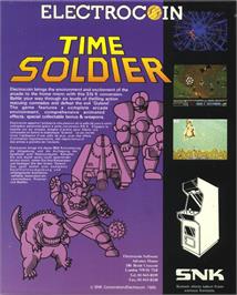 Box back cover for Time Soldiers on the Atari ST.