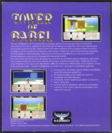 Box back cover for Tower of Babel on the Atari ST.