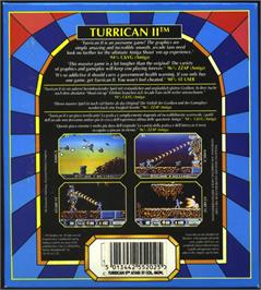Box back cover for Turrican II: The Final Fight on the Atari ST.