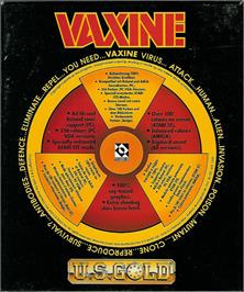 Box back cover for Vaxine on the Atari ST.