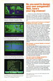 Box back cover for Wargame Construction Set on the Atari ST.