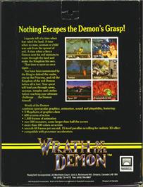 Box back cover for Wrath of the Demon on the Atari ST.