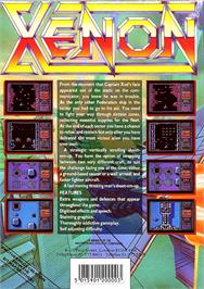 Box back cover for Xenon on the Atari ST.
