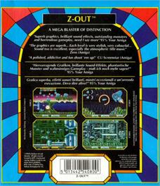 Box back cover for Z-Out on the Atari ST.