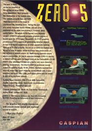 Box back cover for Zero 5 on the Atari ST.