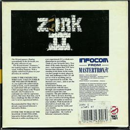 Box back cover for Zork II: The Wizard of Frobozz on the Atari ST.