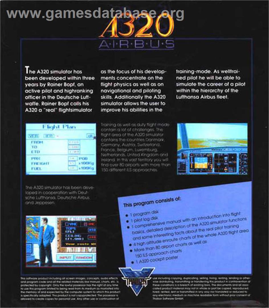 A320 Airbus - Atari ST - Artwork - Box Back