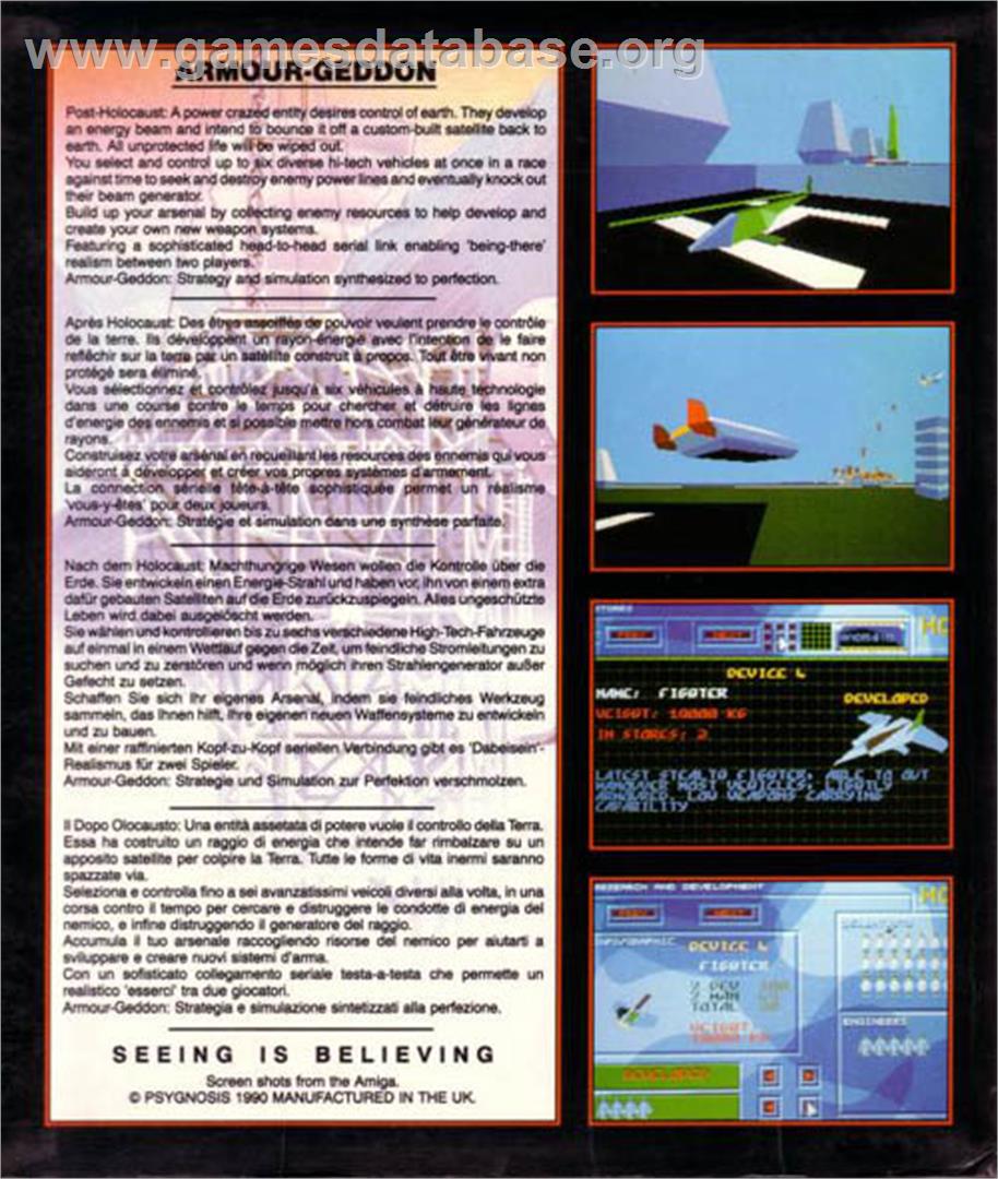 Armour-Geddon - Atari ST - Artwork - Box Back
