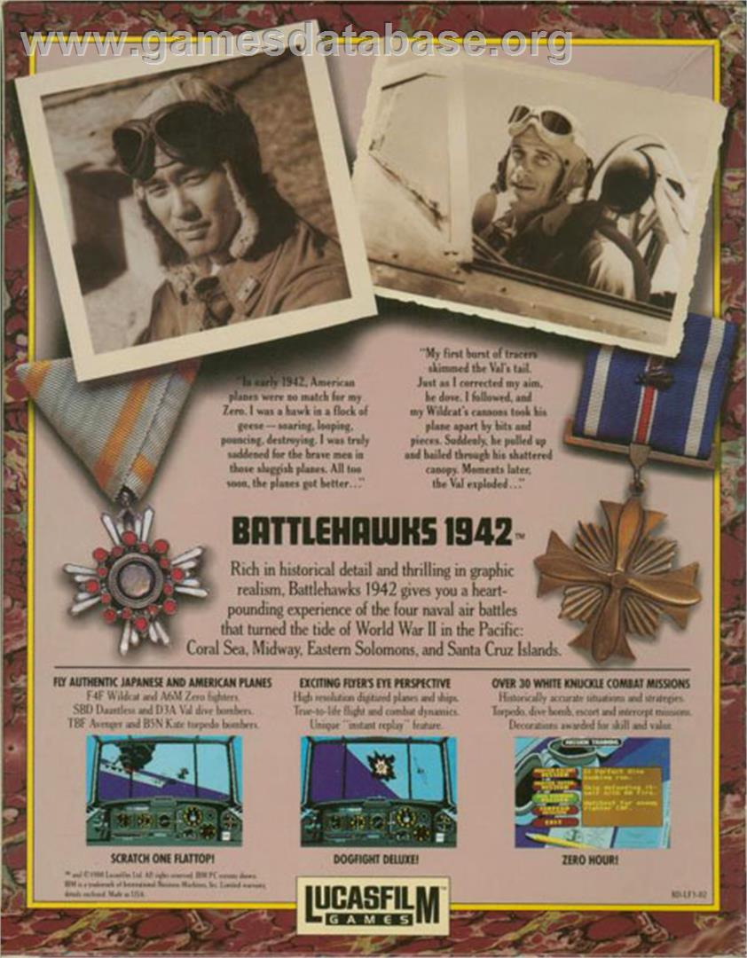 Battlehawks 1942 - Atari ST - Artwork - Box Back