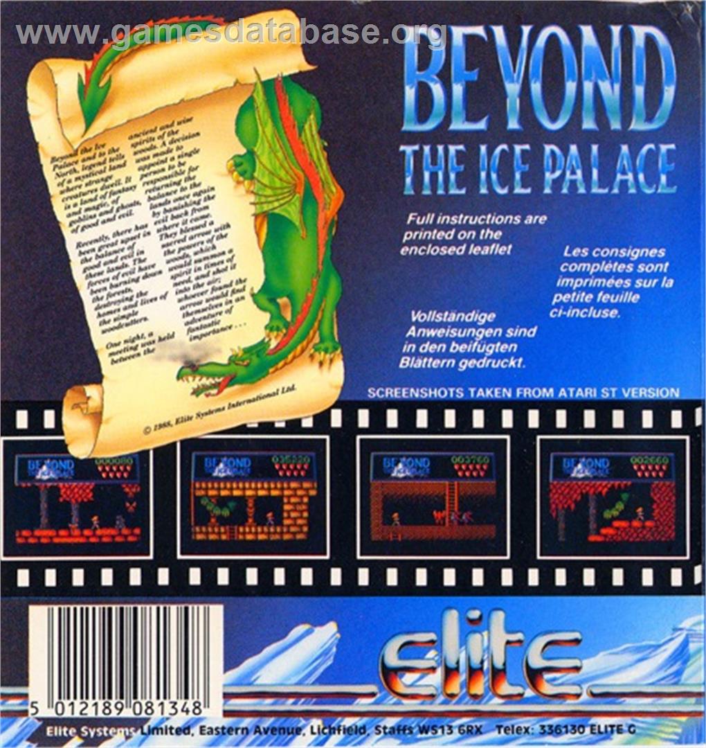 Beyond the Ice Palace - Atari ST - Artwork - Box Back