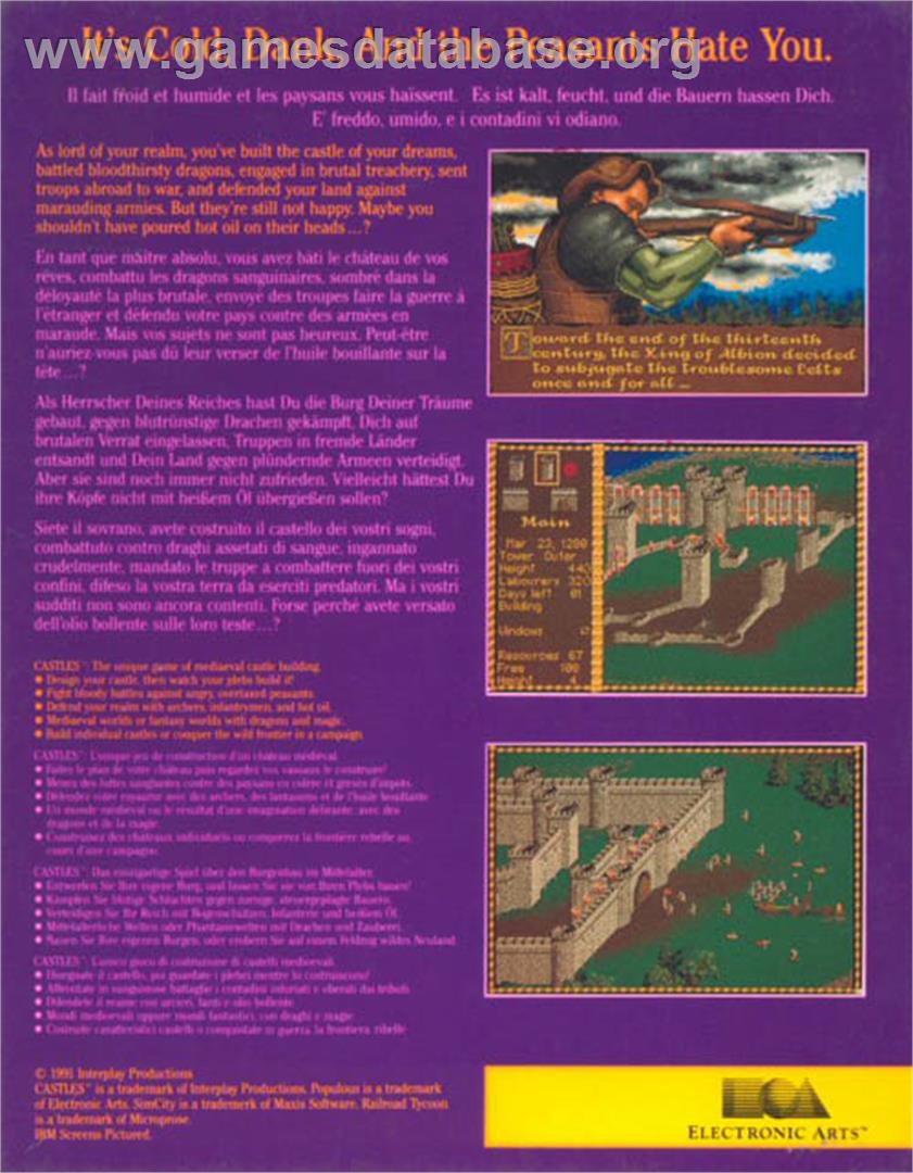 Castles - Atari ST - Artwork - Box Back