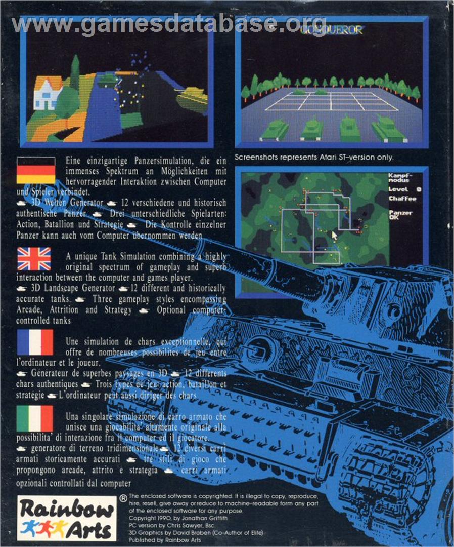 Conqueror - Atari ST - Artwork - Box Back