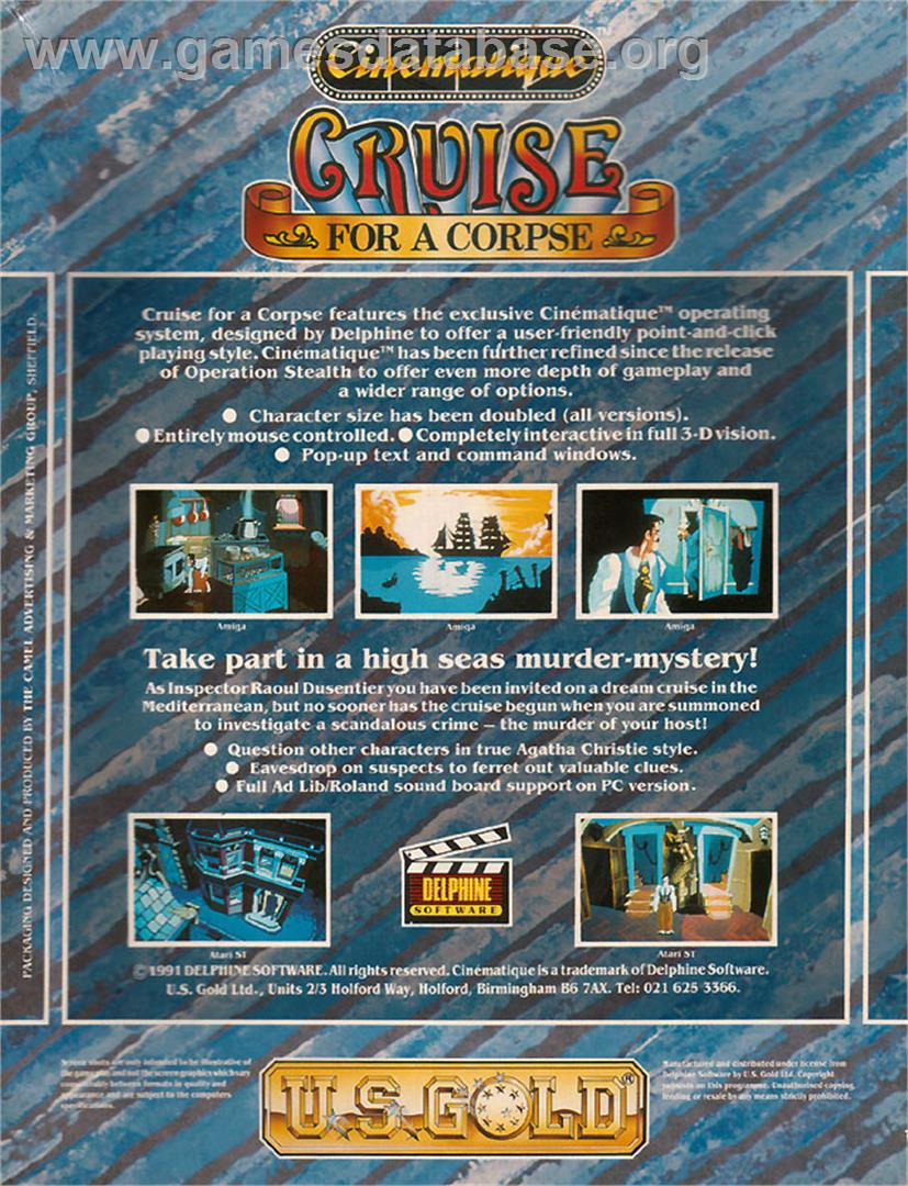 Cruise for a Corpse - Atari ST - Artwork - Box Back