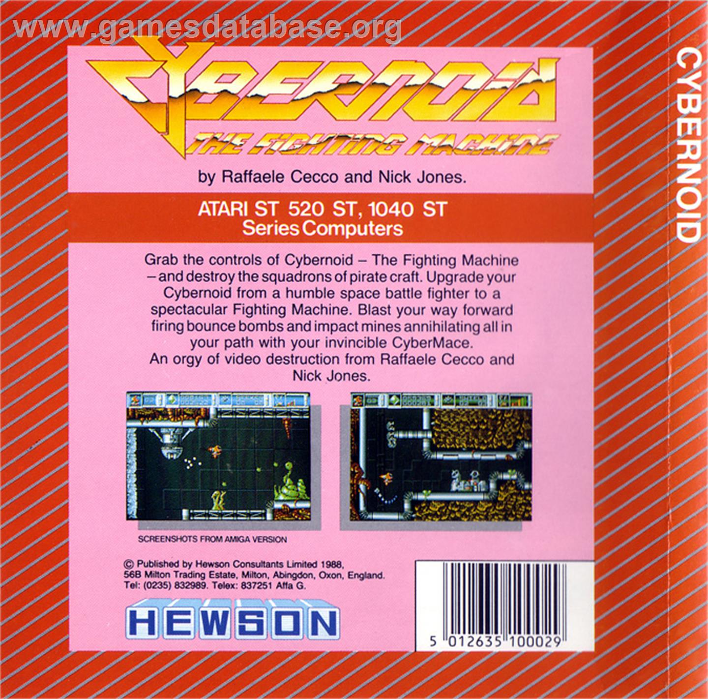 Cybernoid: The Fighting Machine - Atari ST - Artwork - Box Back
