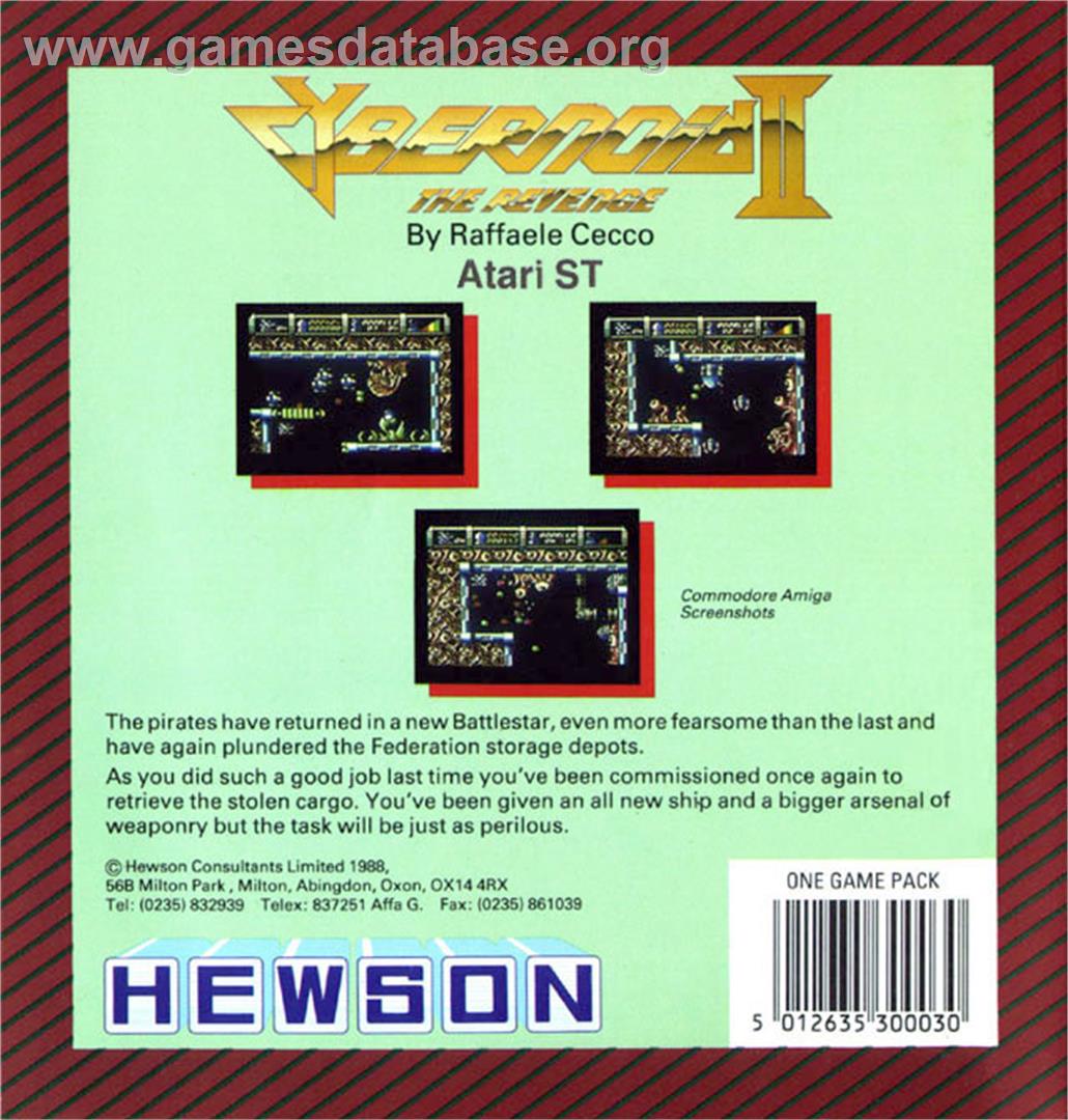 Cybernoid 2: The Revenge - Atari ST - Artwork - Box Back