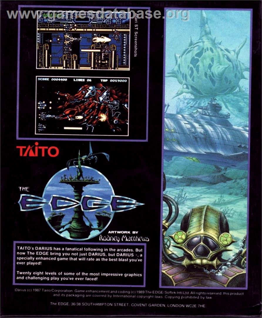Darius Plus - Atari ST - Artwork - Box Back