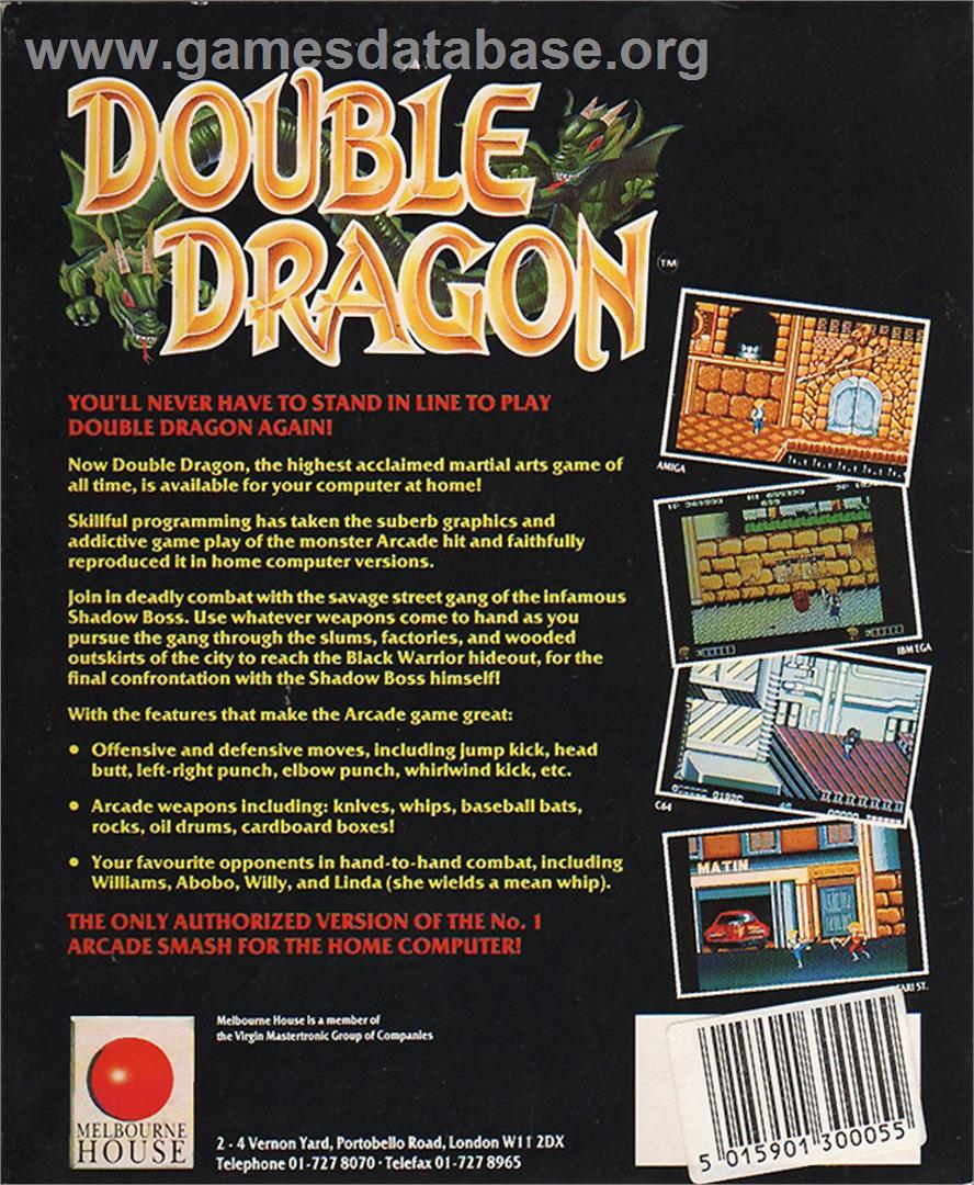 Double Dragon - Atari ST - Artwork - Box Back
